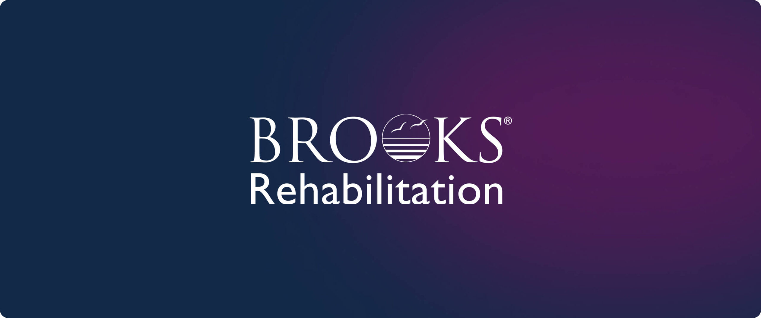 Brooks Rehabilitation logo on a gradient background